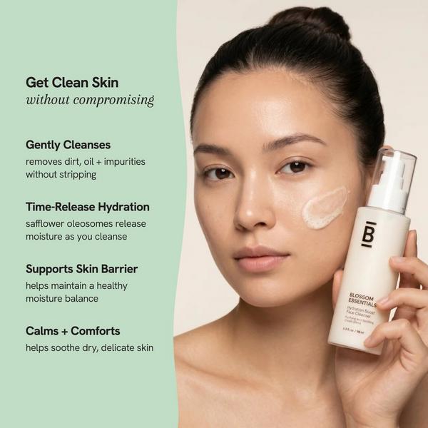 Blossom Essentials Hydration Boost Face Cleanser - Gentle Hydrating Cream Cleanser for Dry, Sensitive Skin #2
