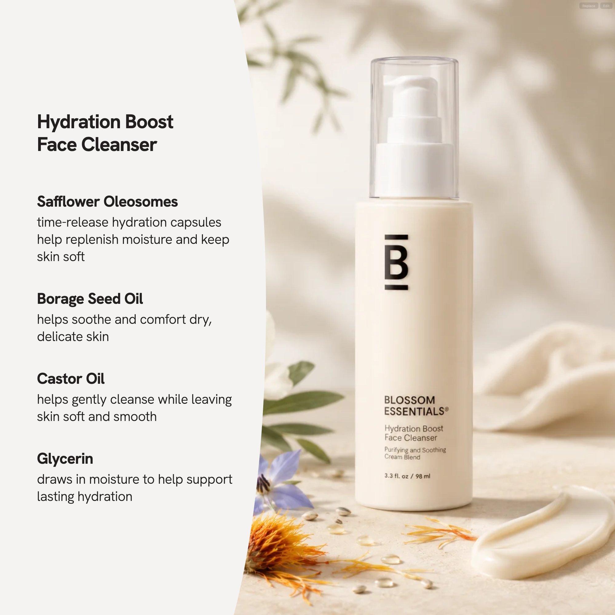 Увлажняющий кремовый очиститель для лица Blossom Essentials Hydration Boost — фото 4
