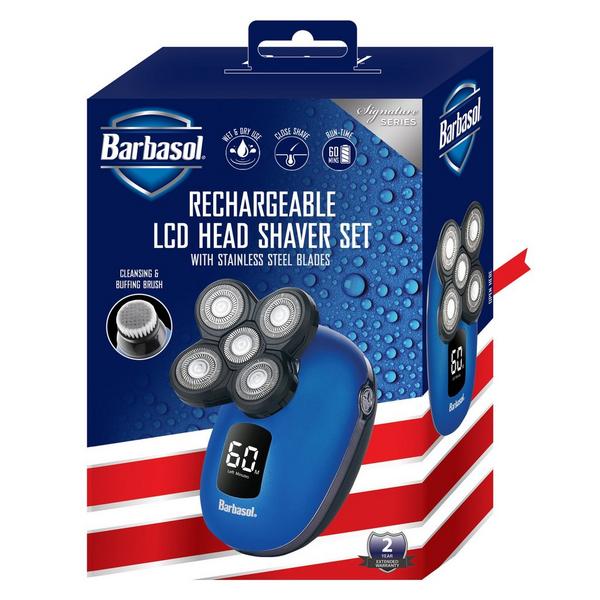 Barbasol Shaving Wet & Dry 5-Head Electric Shaver with LCD & Brush #7
