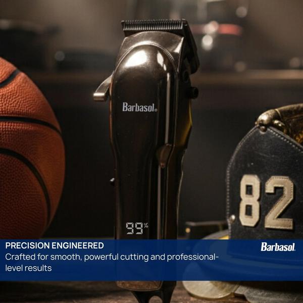 Barbasol Shaving LCD Display Rechargeable Hair Clippers & 6 Clipper Guard Combs #4