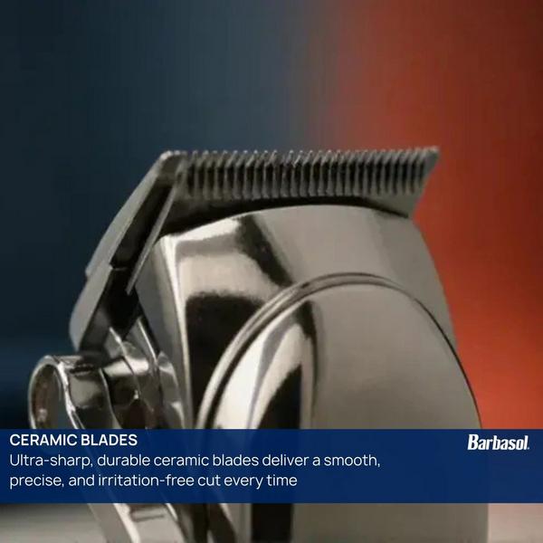 Barbasol Shaving LCD Display Rechargeable Hair Clippers & 6 Clipper Guard Combs #7