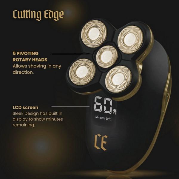 Cutting Edge Men’s Rechargeable Rotary Head Shaver with Hypoallergenic Titanium Blades #4