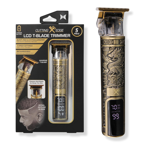 Cutting Edge Men’s LCD Zero-Gap T-Blade Hair & Beard Trimmer (Dragon Design) #1