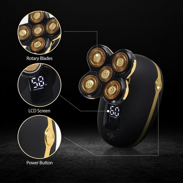 Cutting Edge LCD Display Rechargeable Wet & Dry Hypoallergenic Head Shaver for Men #3
