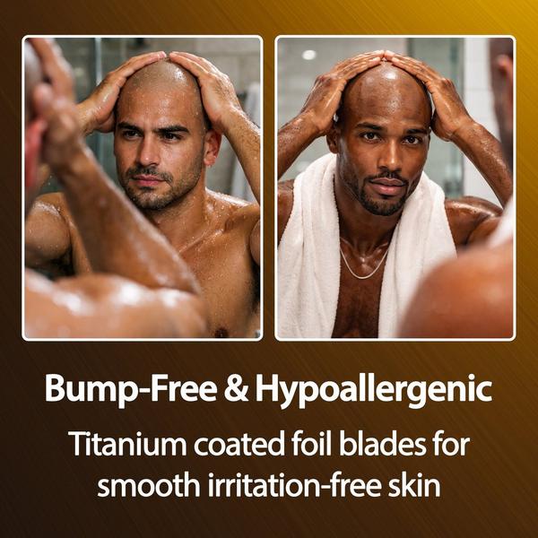 Cutting Edge LCD Display Rechargeable Wet & Dry Hypoallergenic Head Shaver for Men #8