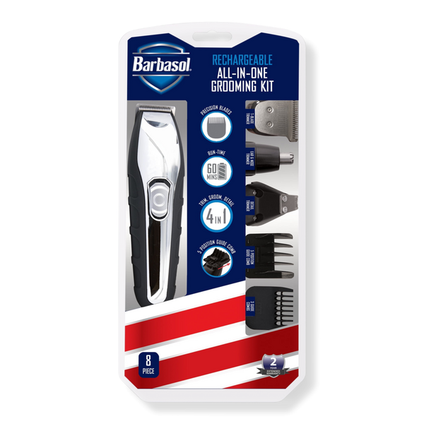 Barbasol Shaving Men's 8 Piece All-in-1 Rechargeable Grooming Kit for Beard and Hair Trimming #1