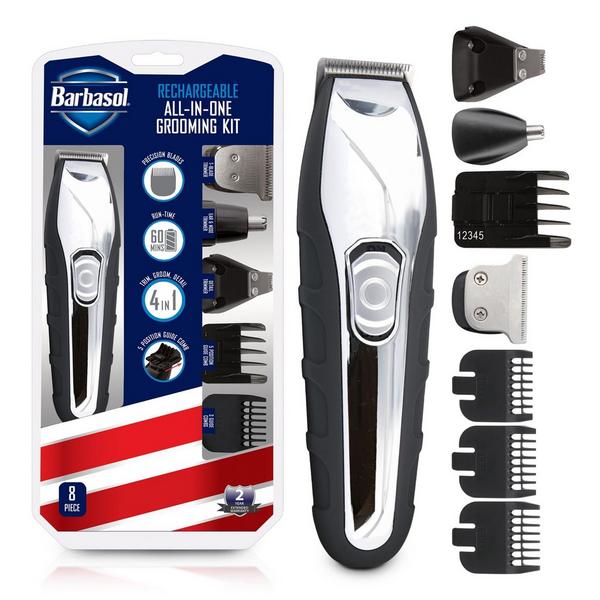 Barbasol Shaving Men's 8 Piece All-in-1 Rechargeable Grooming Kit for Beard and Hair Trimming #7