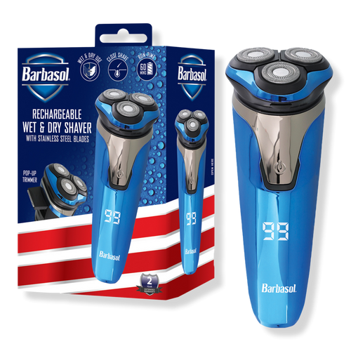 Rechargeable Wet & Dry Rotary Electric Shaver for Men with LCD Display
