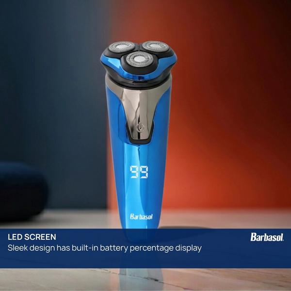 Barbasol Shaving Rechargeable Wet & Dry Rotary Electric Shaver for Men with LCD Display #3