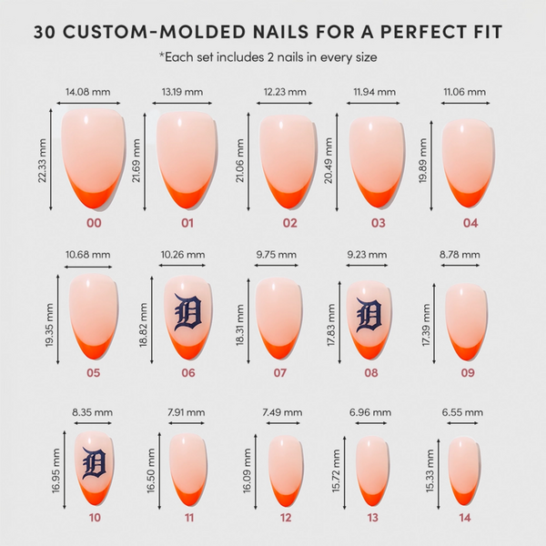Glamnetic x Fanatics Nail Detroit Tigers Press-On Nails #5