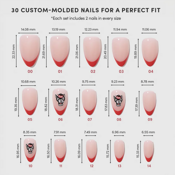 Glamnetic x Fanatics Nail NC State Wolfpack Press-On Nails #5