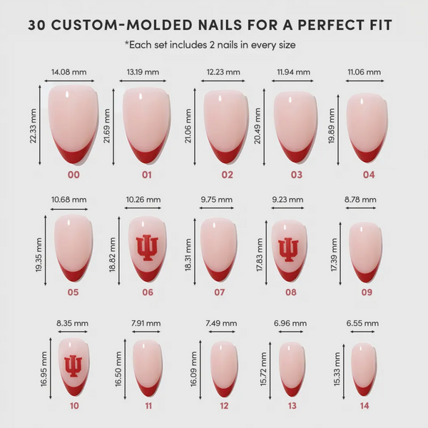 Glamnetic x Fanatics Nail Indiana Hoosiers Press-On Nails #5