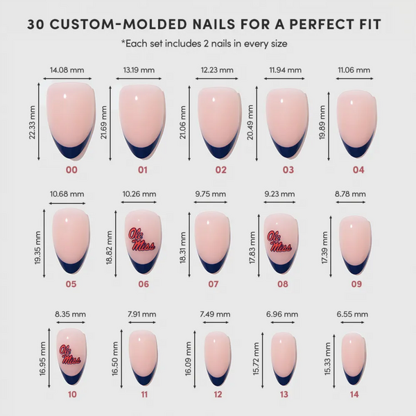 Glamnetic x Fanatics Nail Mississippi Rebels Press-On Nails #5