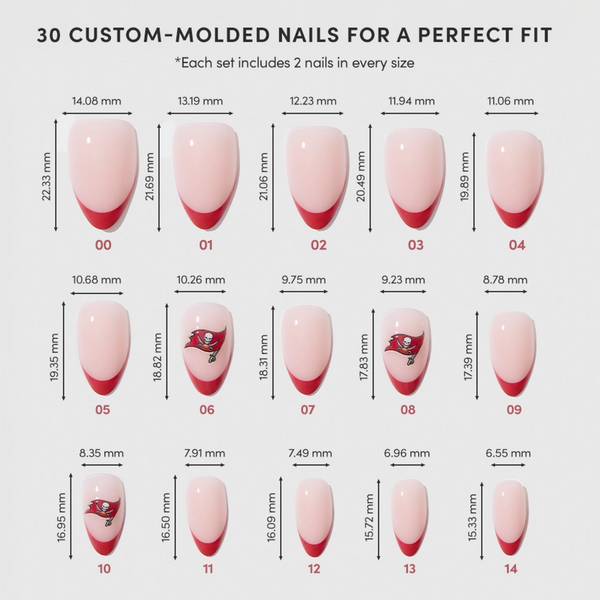 Glamnetic x Fanatics Nail Tampa Bay Buccaneers Press-On Nails #5
