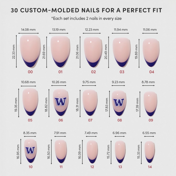 Glamnetic x Fanatics Nail Washington Huskies Press-On Nails #5