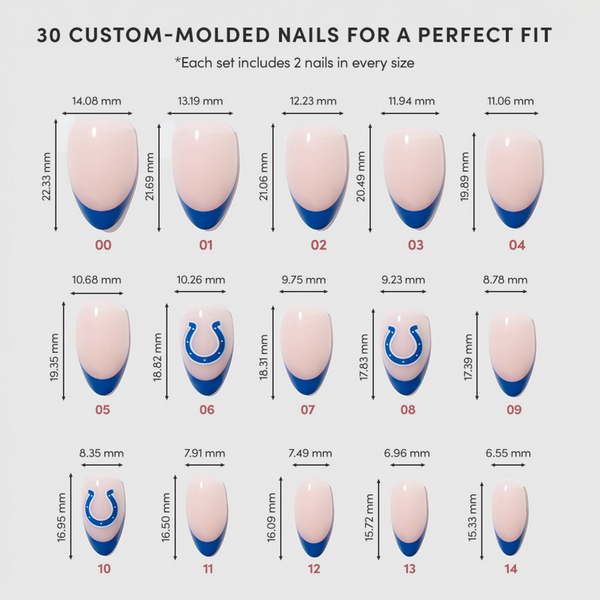 Glamnetic x Fanatics Nail Indianapolis Colts Press-On Nails #5