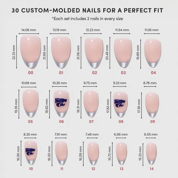 Glamnetic x Fanatics Nail Kansas State Wildcats Press-On Nails #5
