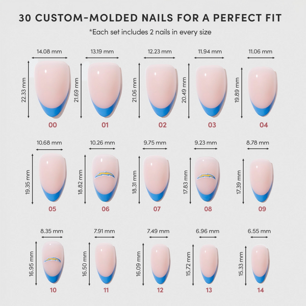 Glamnetic x Fanatics Nail Los Angeles Chargers Press-On Nails #5