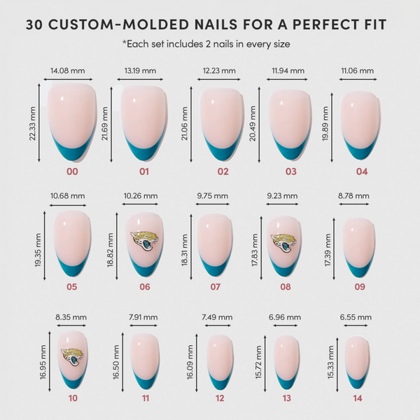 Glamnetic x Fanatics Nail Jacksonville Jaguars Press-On Nails #5