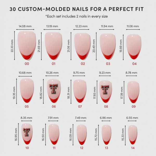 Glamnetic x Fanatics Nail Texas Tech Red Raiders Press-On Nails #5
