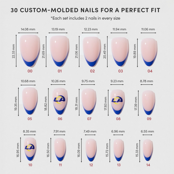 Glamnetic x Fanatics Nail Los Angeles Rams Press-On Nails #5