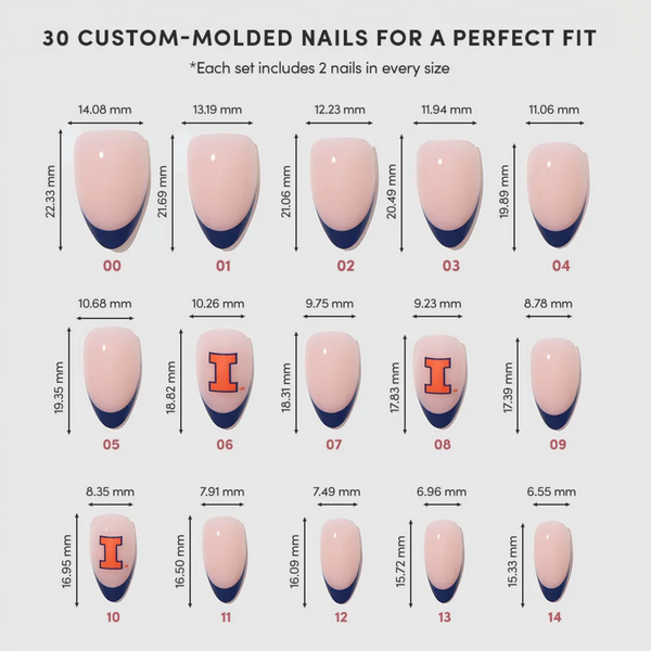 Glamnetic x Fanatics Nail Illinois Fighting Illini Press-On Nails #5