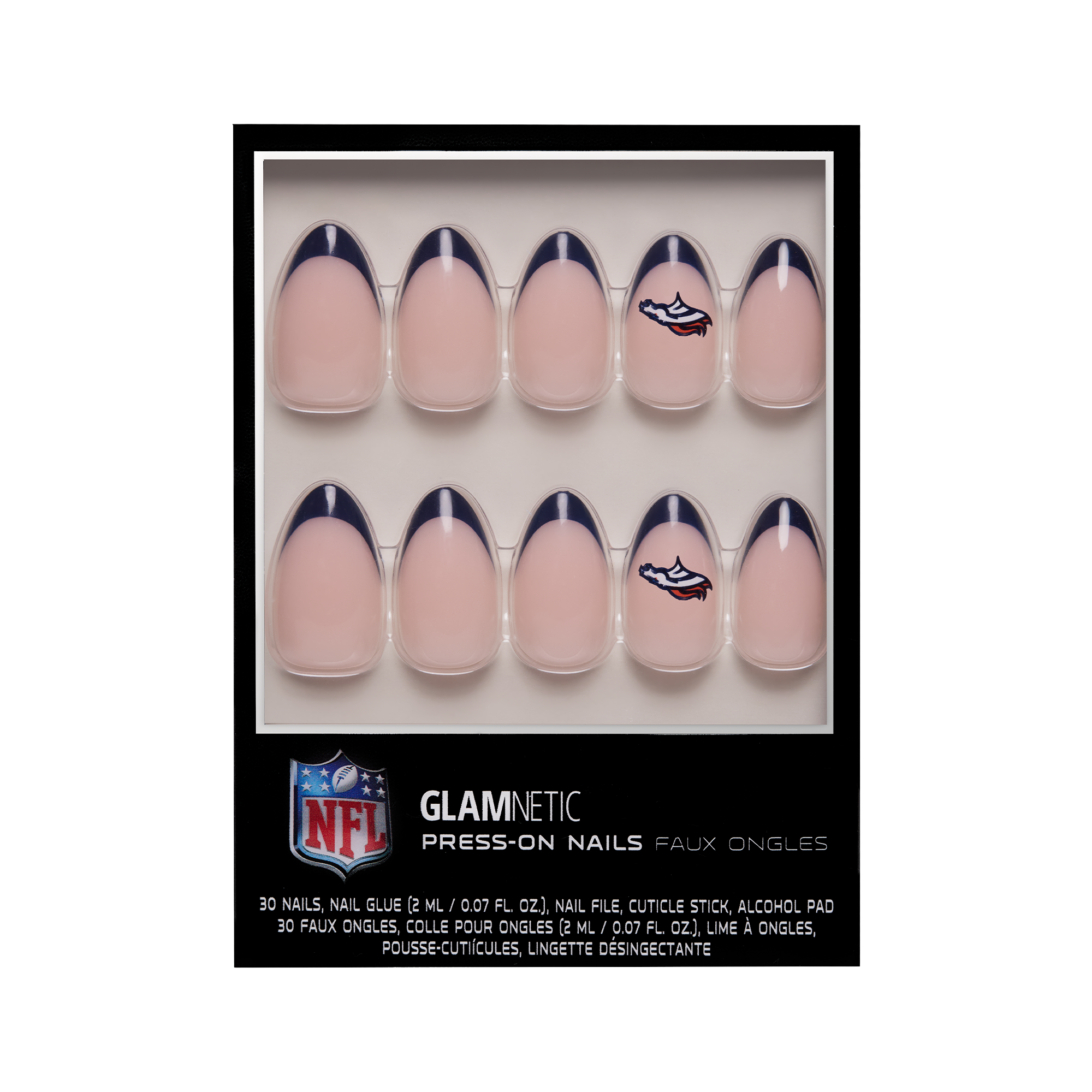 Glamnetic x Fanatics Nail Denver Broncos Press-On Nails #1