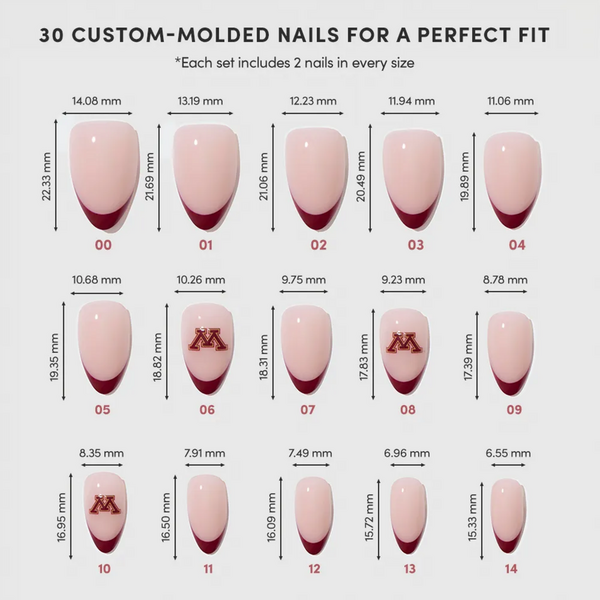 Glamnetic x Fanatics Nail Minnesota Golden Gophers Press-On Nails #5