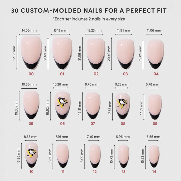 Glamnetic x Fanatics Nail Pittsburgh Penguins Press-On Nails #5