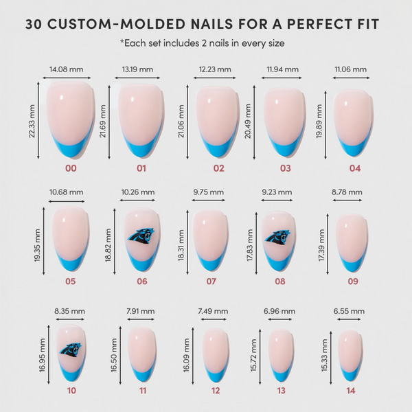 Glamnetic x Fanatics Nail Carolina Panthers Press-On Nails #5