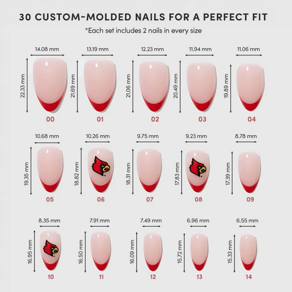 Glamnetic x Fanatics Nail Louisville Cardinals Press-On Nails #5