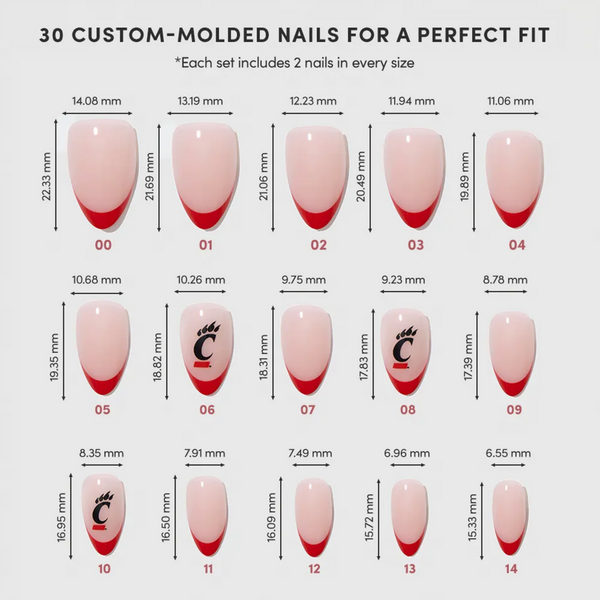 Glamnetic x Fanatics Nail Cincinnati Bearcats Press-On Nails #5