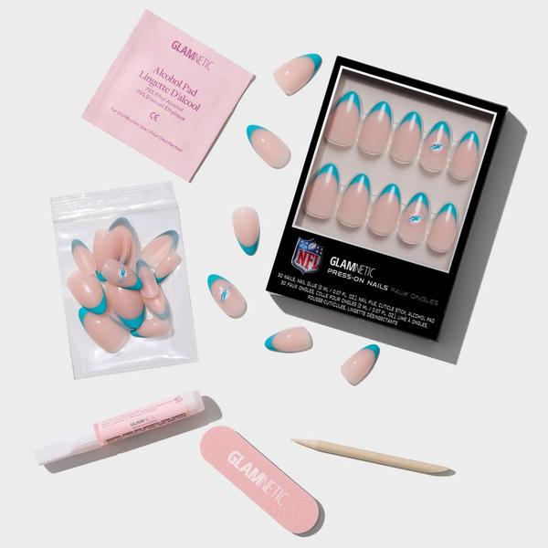 Glamnetic x Fanatics Nail Miami Dolphins Press-On Nails #4