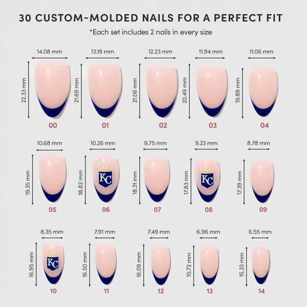 Glamnetic x Fanatics Nail Kansas City Royals Press-On Nails #5