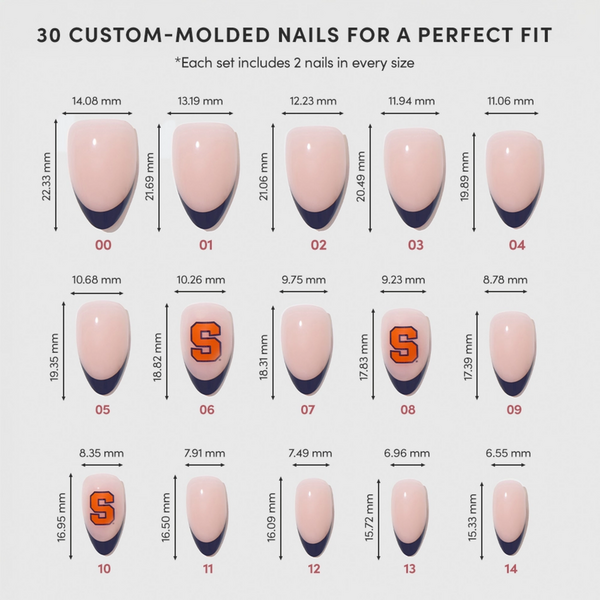 Glamnetic x Fanatics Nail Syracuse Orange Press-On Nails #5