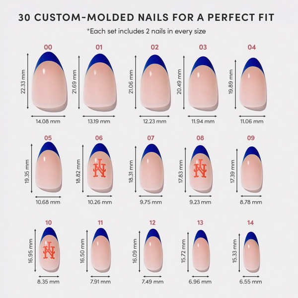 Glamnetic x Fanatics Nail New York Mets Press-On Nails #5