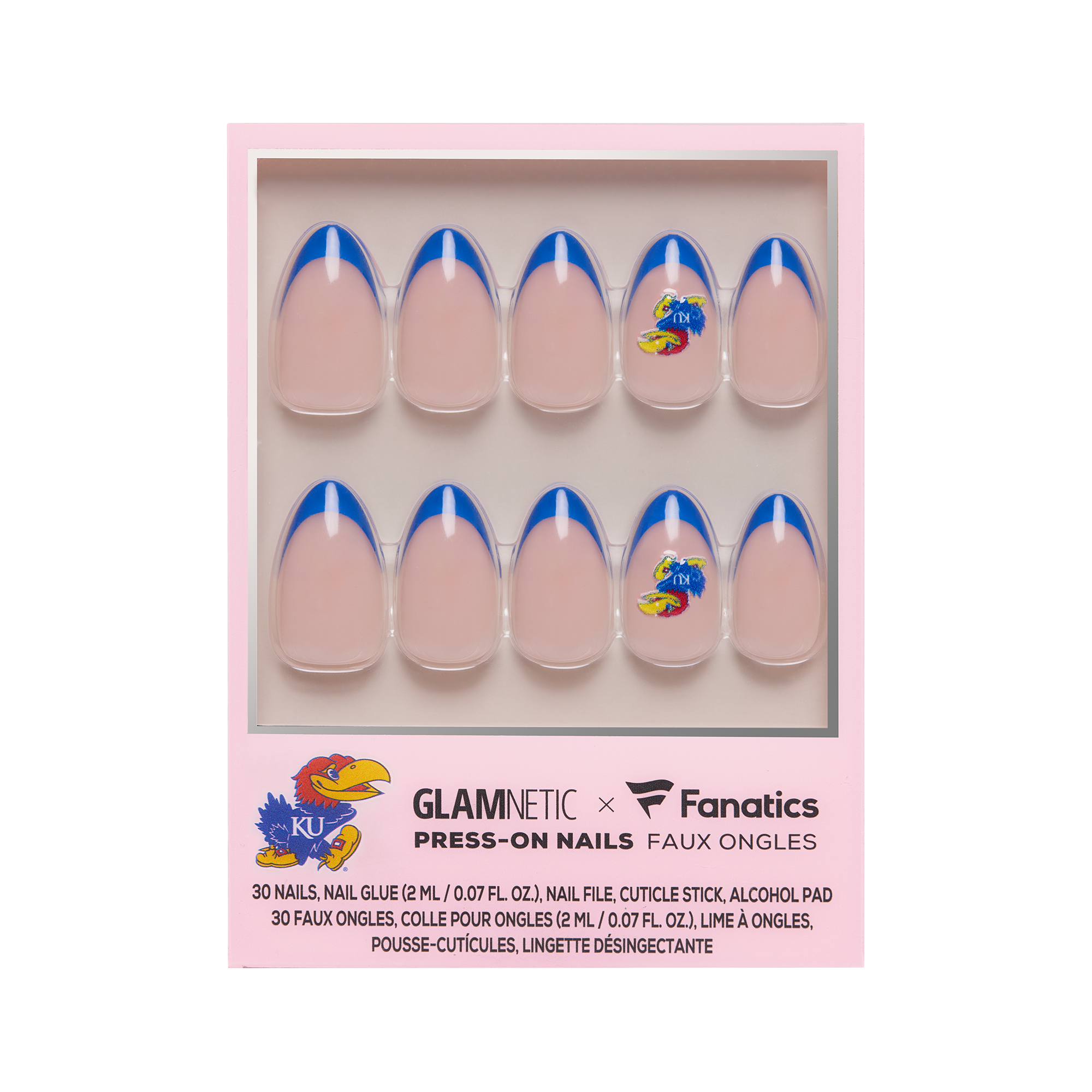 Glamnetic x Fanatics Nail Kansas Jayhawks Press-On Nails #1