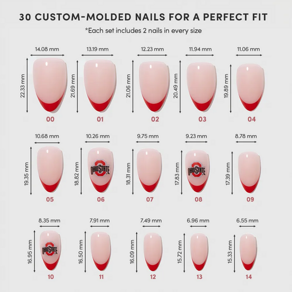 Glamnetic x Fanatics Nail Ohio State Buckeyes Press-On Nails #5