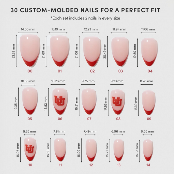 Glamnetic x Fanatics Nail Utah Utes Press-On Nails #5