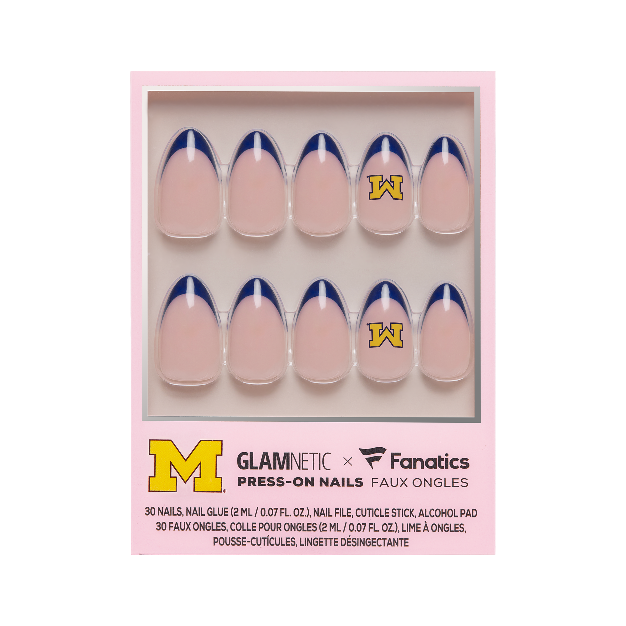 Glamnetic x Fanatics Nail Michigan Wolverines Press-On Nails #1