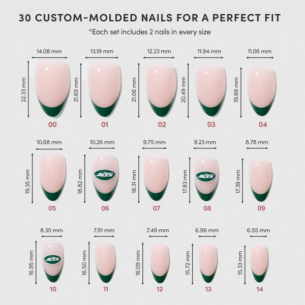 Glamnetic x Fanatics Nail New York Jets Press-On Nails #5