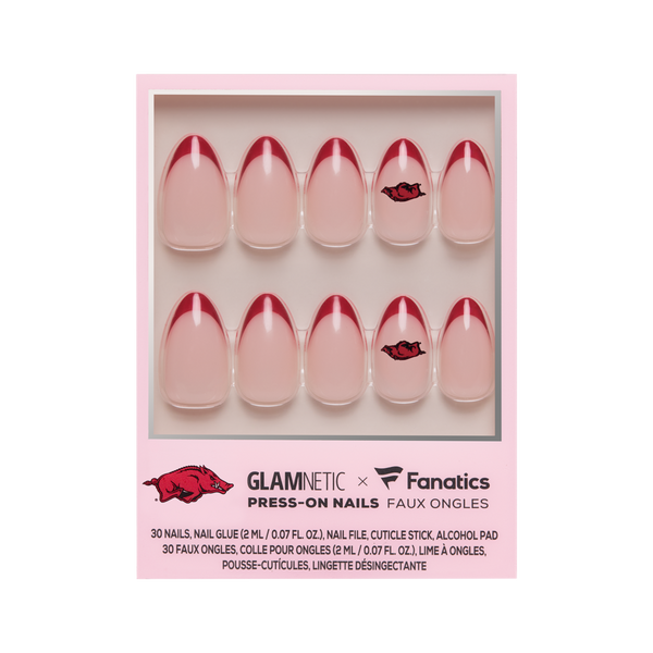 Glamnetic x Fanatics Nail Arkansas Razorbacks Press-On Nails #1
