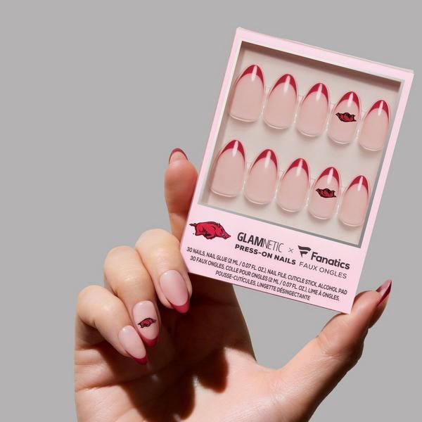Glamnetic x Fanatics Nail Arkansas Razorbacks Press-On Nails #2