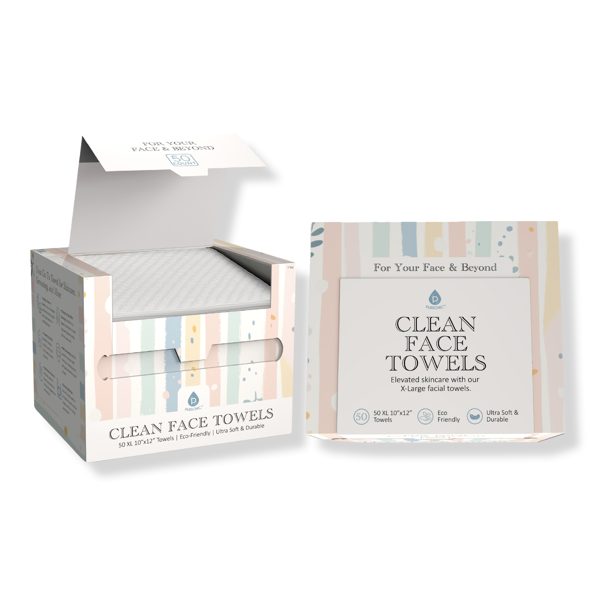 PURSONIC Clean Facial Towels INTERNATIONAL SHIPPING