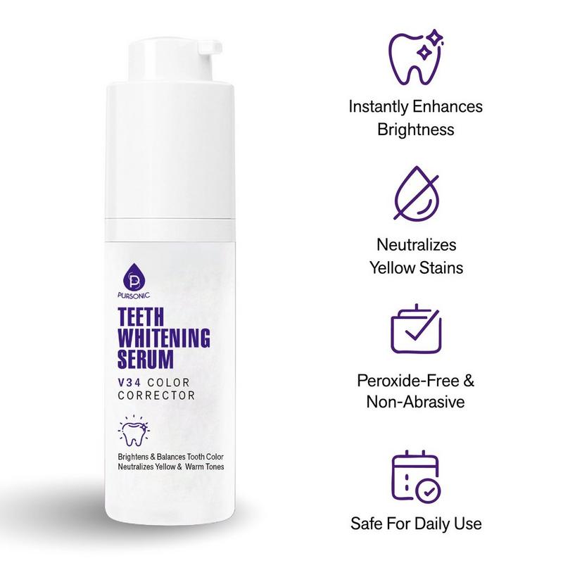 PURSONIC - Teeth Whitening Serum with V34 Color Corrector