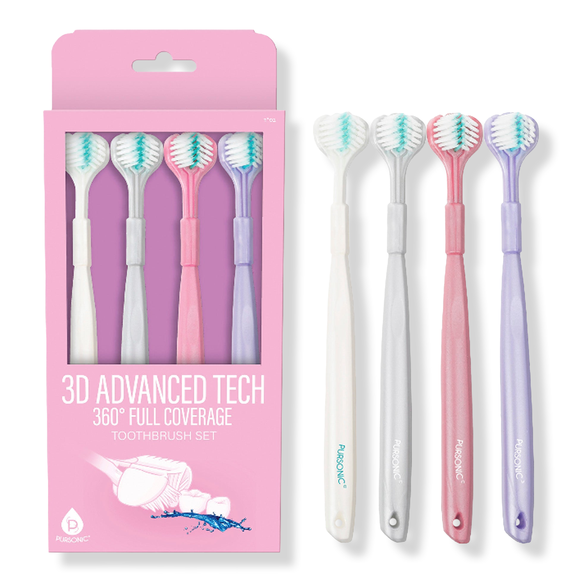 PURSONIC 3D Advanced Tech 360° Full Coverage Toothbrush #1