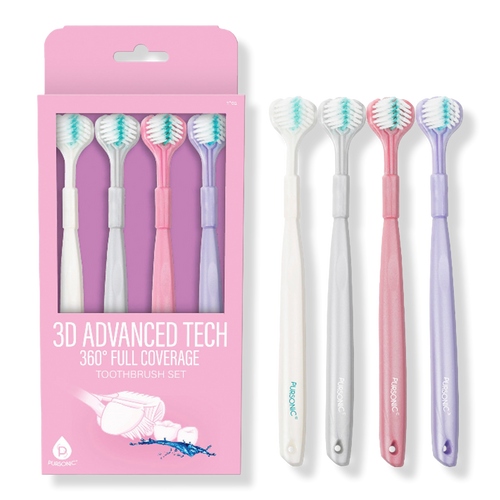 PURSONIC - Pink 3D Advanced Tech 360° Full Coverage Toothbrush