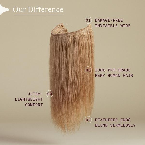 Sitting Pretty Soft Bronde Halo Human Hair Extension #4