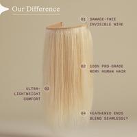 Sitting Pretty Golden Sand Blonde Halo Human Hair Extension #4