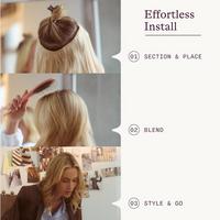 Sitting Pretty Ash Blonde Halo Human Hair Extension #6